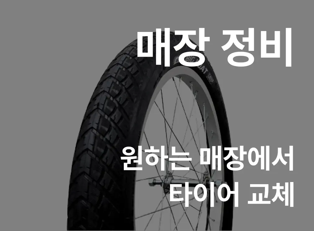 [매장정비] 전기자전거 타이어 교체 이용권(20"x2.4)